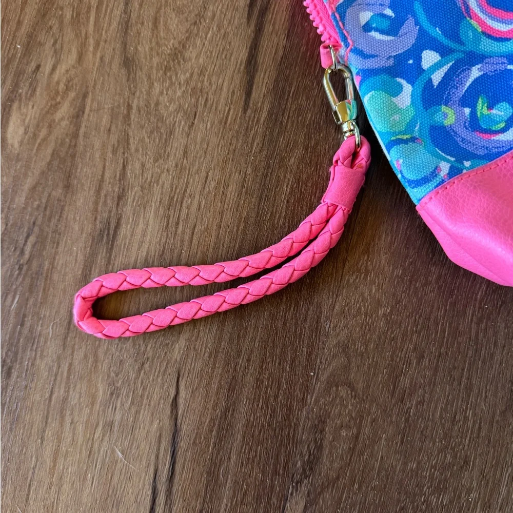 Lilly Pulitzer Make A Splash Waterproof Zip Up Beach Pouch Cosmetic Case